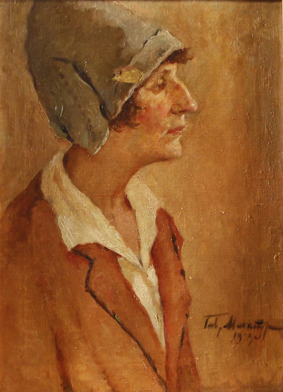 Retrato de la poeta Anna Akhmatova 1889-1966, 1929 de Gavriil Petrovich Makaturin