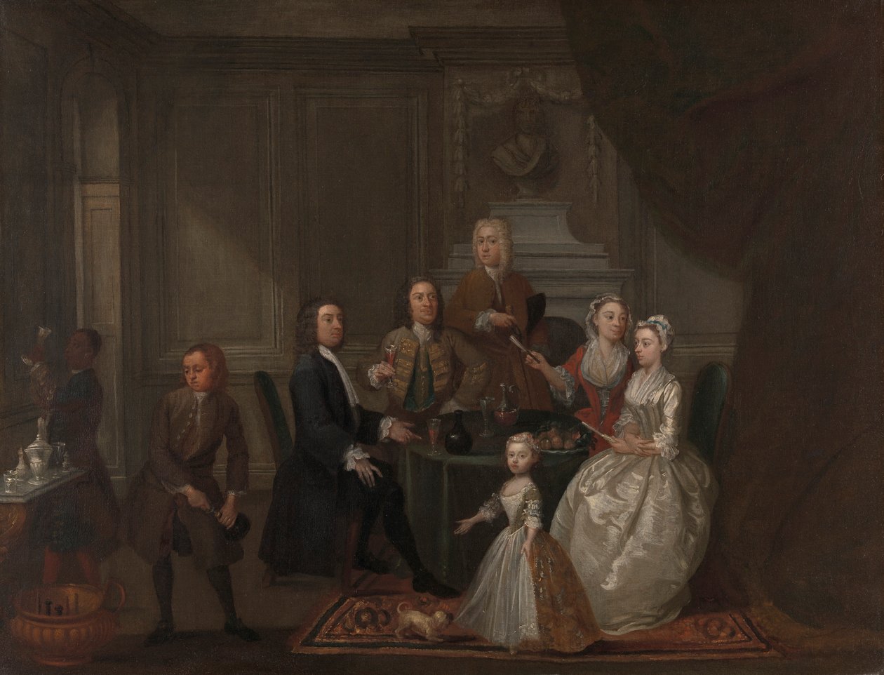 Retrato de grupo, probablemente de la familia Raikes de Gawen Hamilton