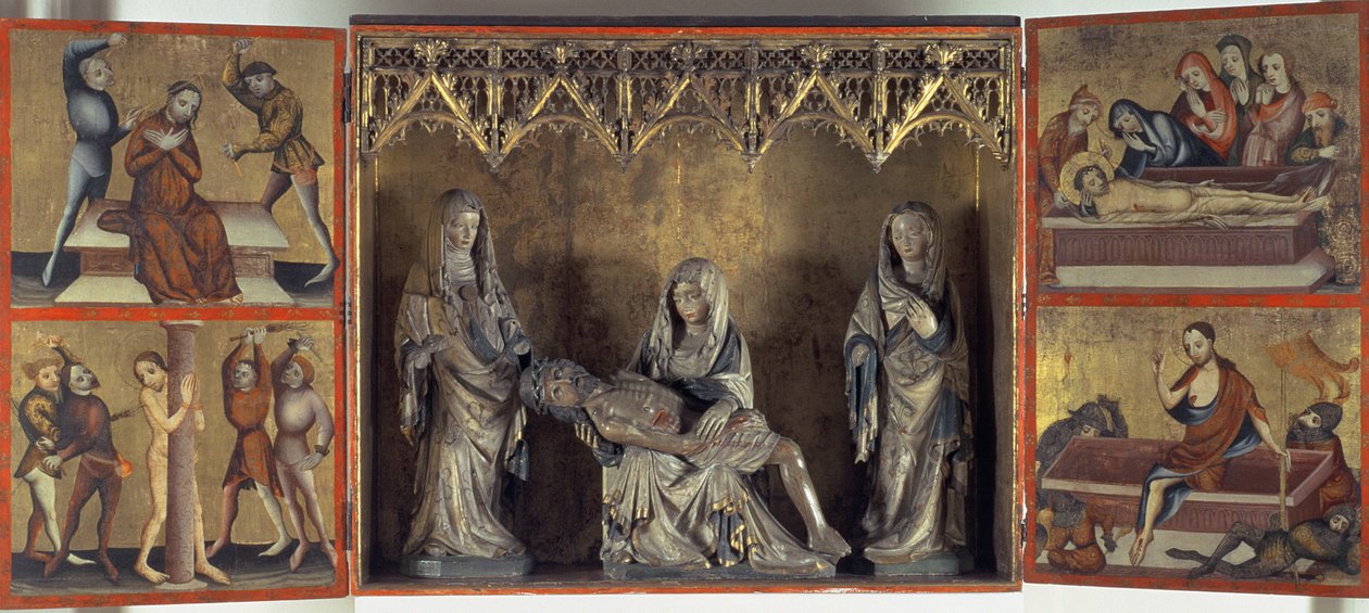 Retablo que representa el lamento y la pasión de Cristo (Altar de Santa Isabel de Turingia) c.1410 de Gdansk School