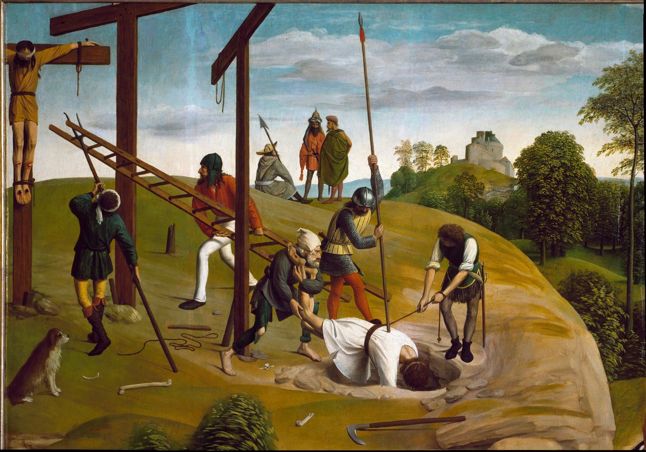 Lamentación por la muerte de Cristo (detalle) de Geertgen Tot sint Jans