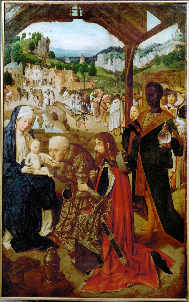 Altar. Adoración de los Reyes Magos (óleo sobre madera) de Geertgen tot Sint Jans