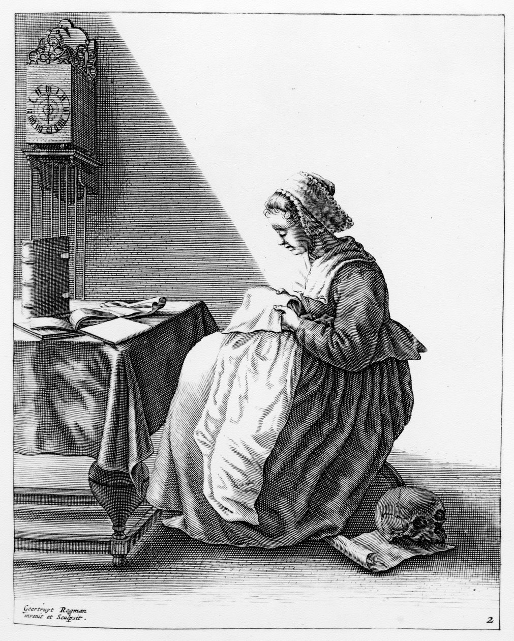 Una mujer haciendo una gorguera, c.1640-7 de Geertryut Roghman