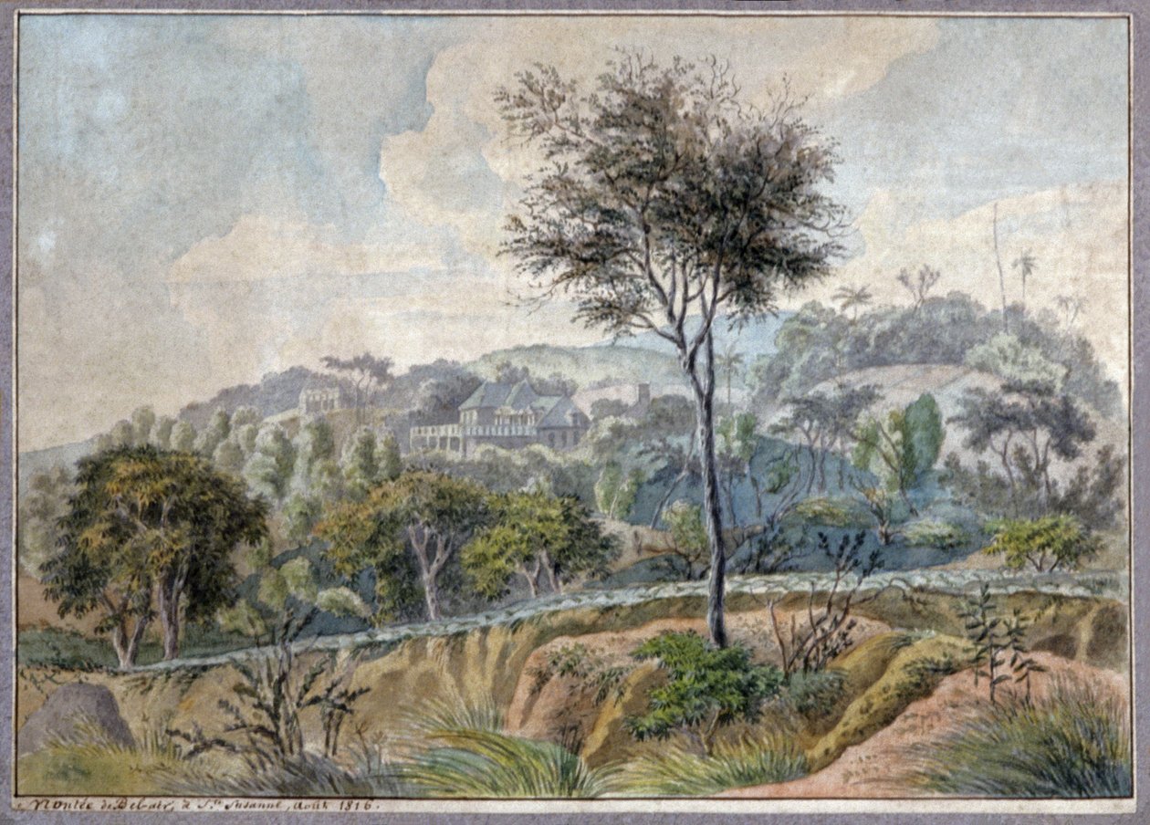 Paisaje en La Reunión de Genevieve Sophie Marie Adele Patu de Rosemont