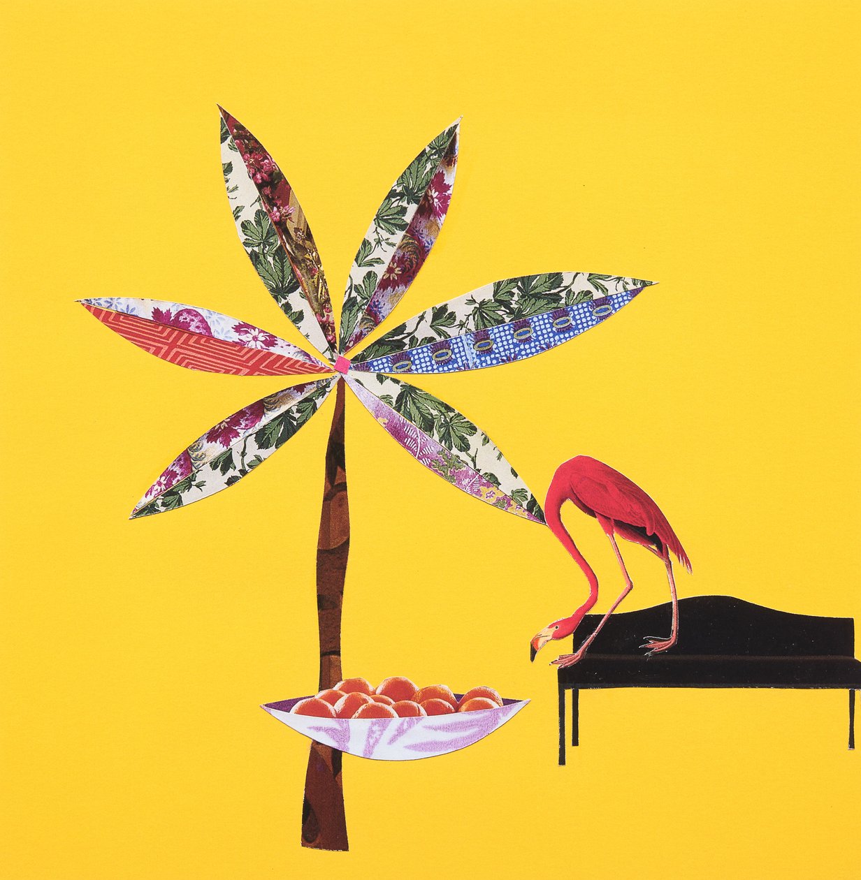 Flamenco con naranjas (collage) de Genevieve French