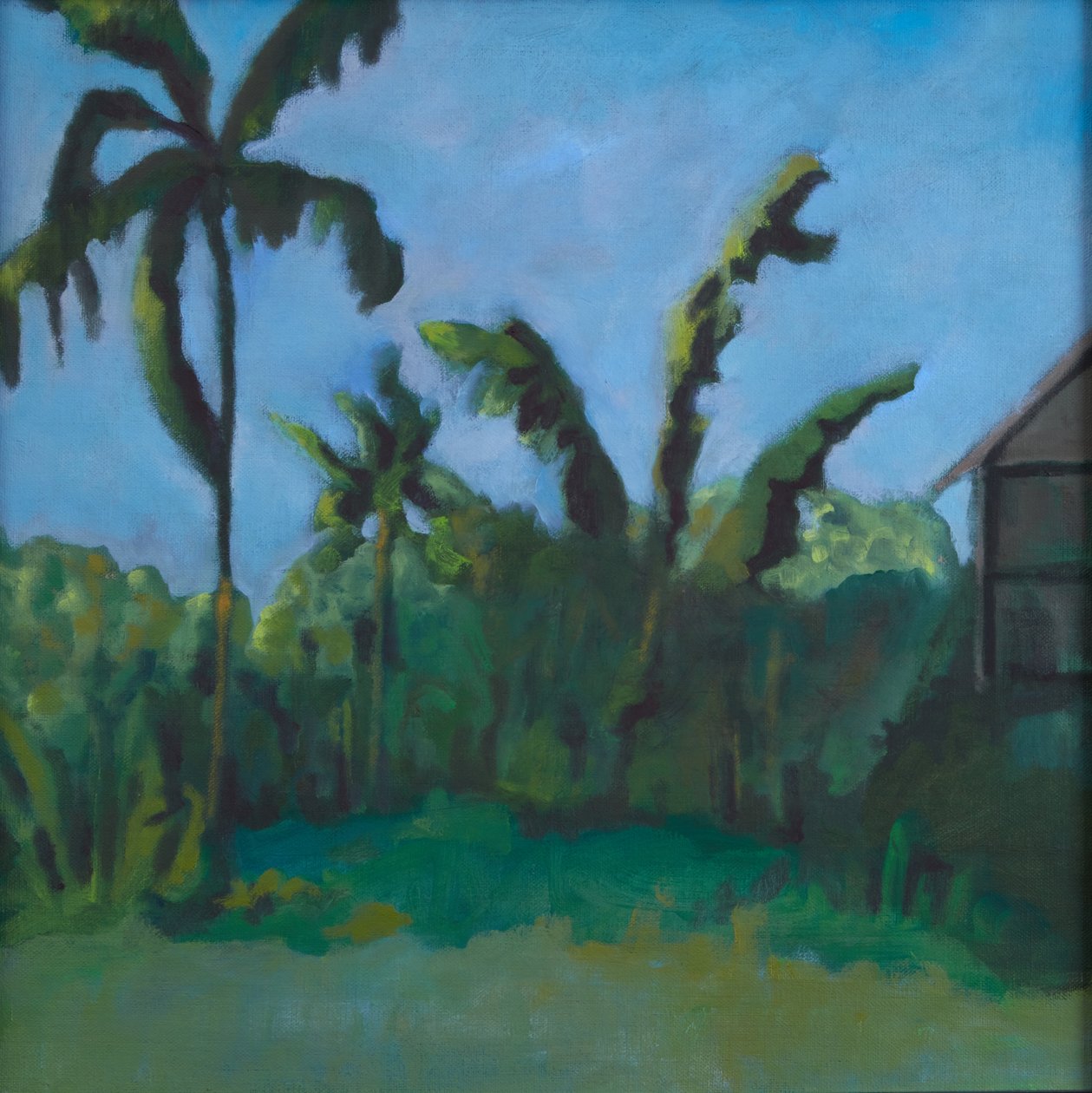 Paisaje indio (de memoria), 2024 (óleo sobre tabla) de Genevieve French