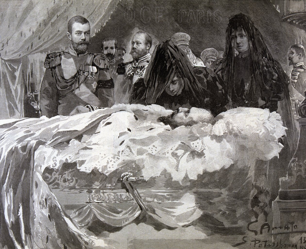 Muerte del zar Alejandro III, nov 1894 de Gennaro Amato