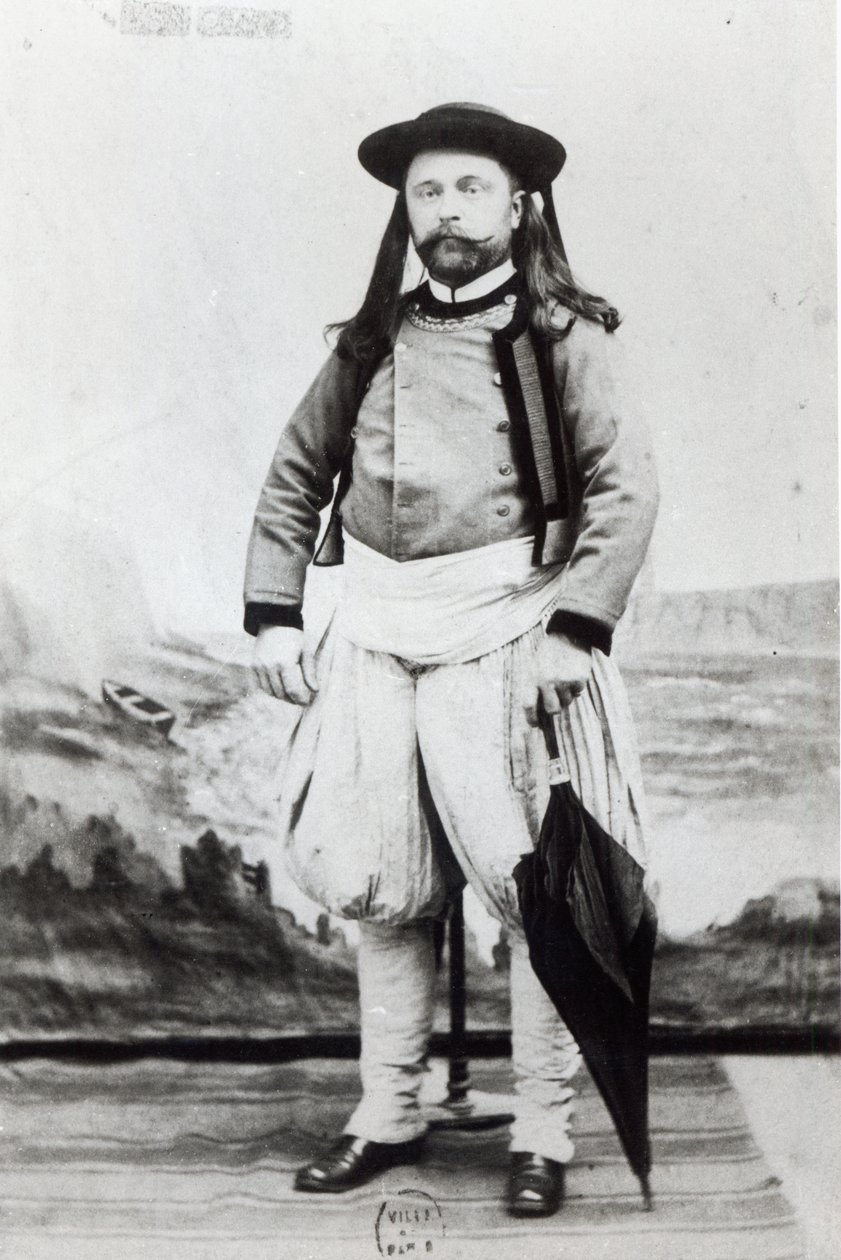 Émile Zola (1840-1902), fotografiado en Quimper de Genot