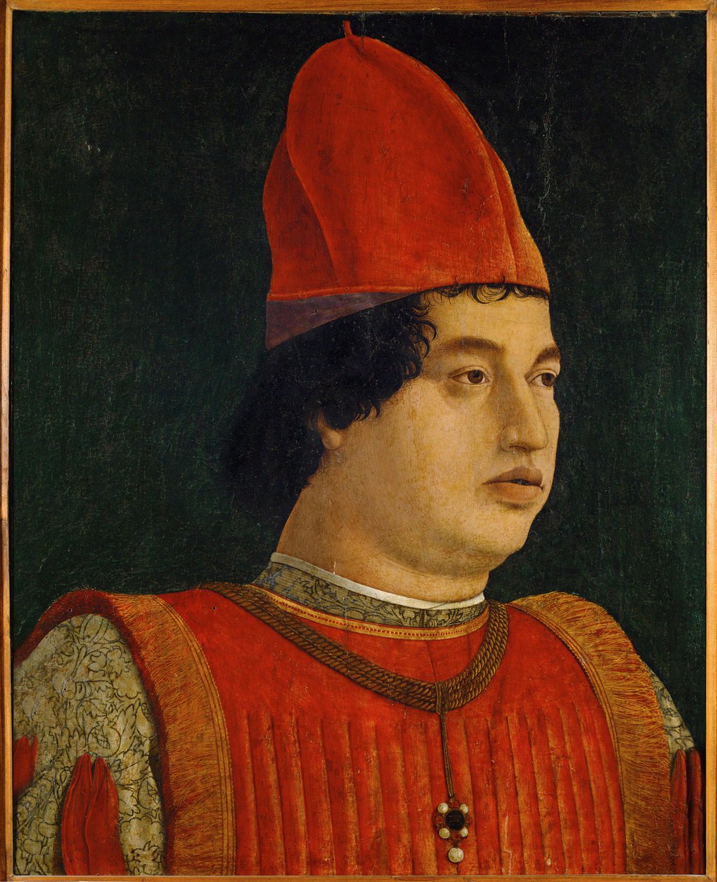 Gianfrancesco Gonzaga, Margrave, soberano de Mantua ... (óleo sobre madera) de Gentile Bellini