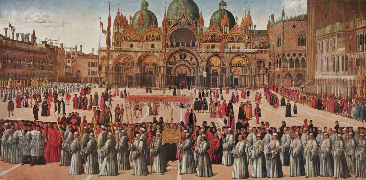 Procesión en la Plaza de San Marcos de Gentile Bellini