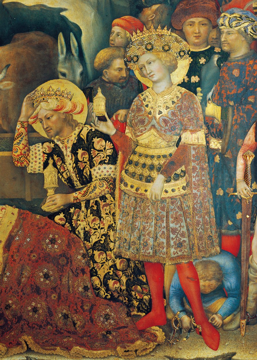 Adoración de los Magos (detalle de los reyes) de Gentile da Fabriano