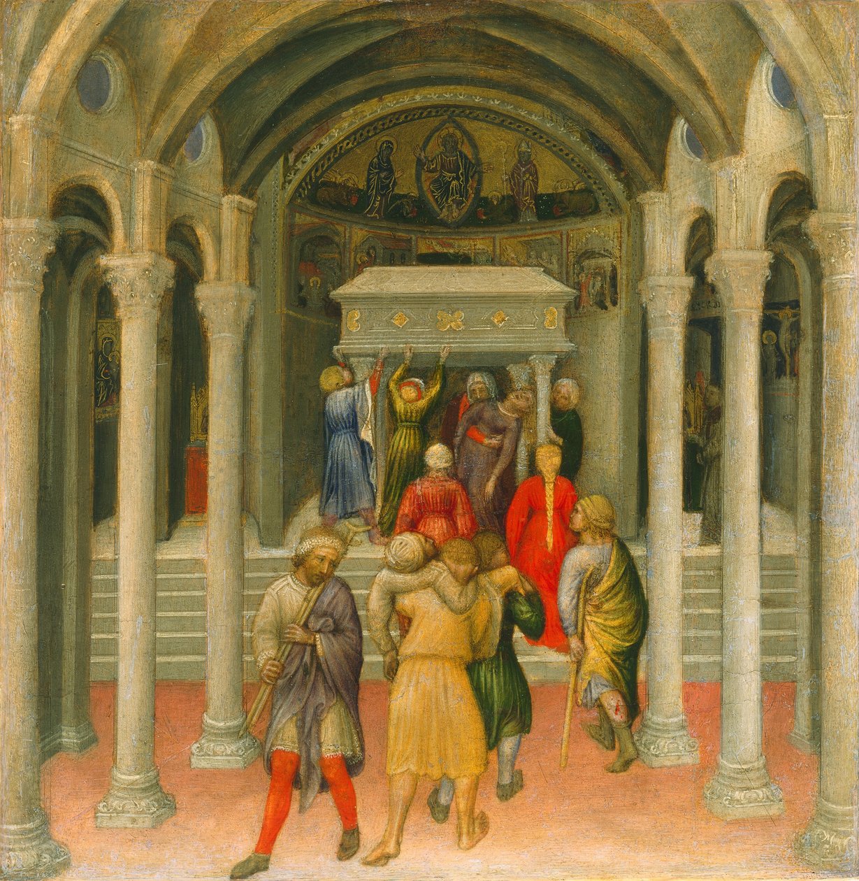 Los Lisiados y Enfermos Curados en la Tumba de San Nicolás, 1425 de Gentile da Fabriano