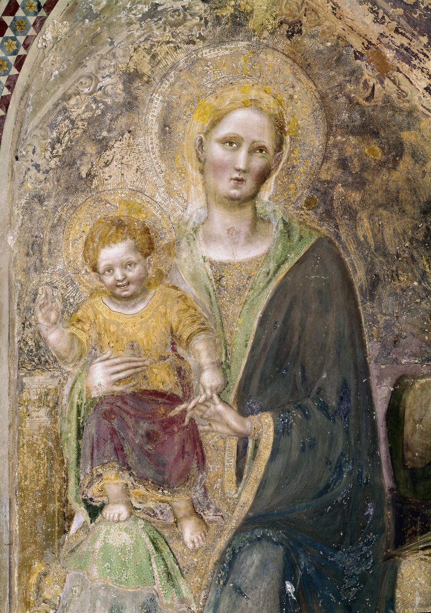 Virgen y Niño (detalle) de Gentile da Fabriano