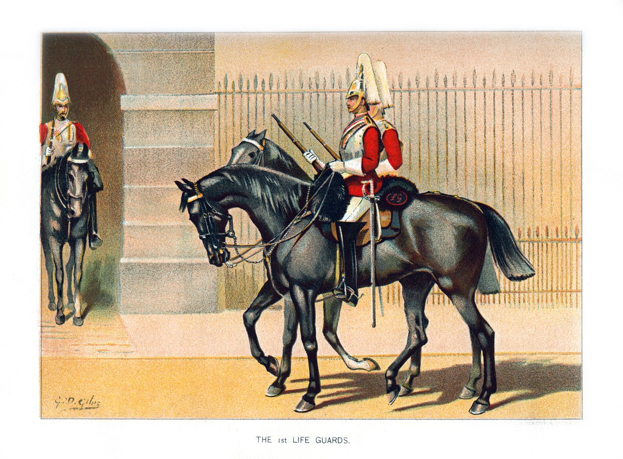 Los 1ros Guardias de Vida, c. 1890 de Geoffrey Douglas Giles