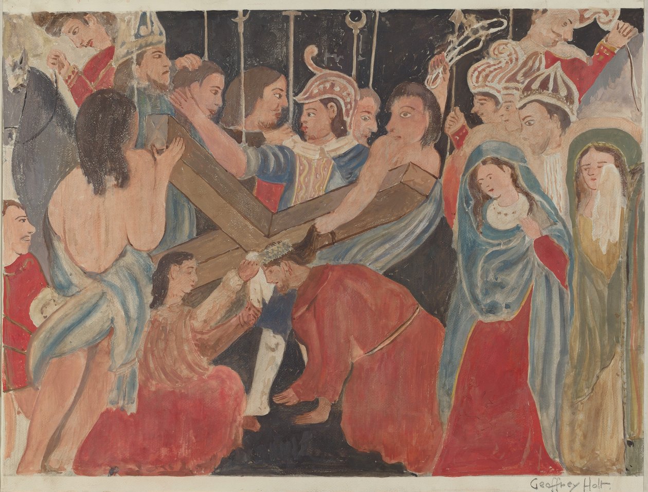 Estación de la Cruz No. 6: Verónica presta servicio a Jesús de Geoffrey Holt