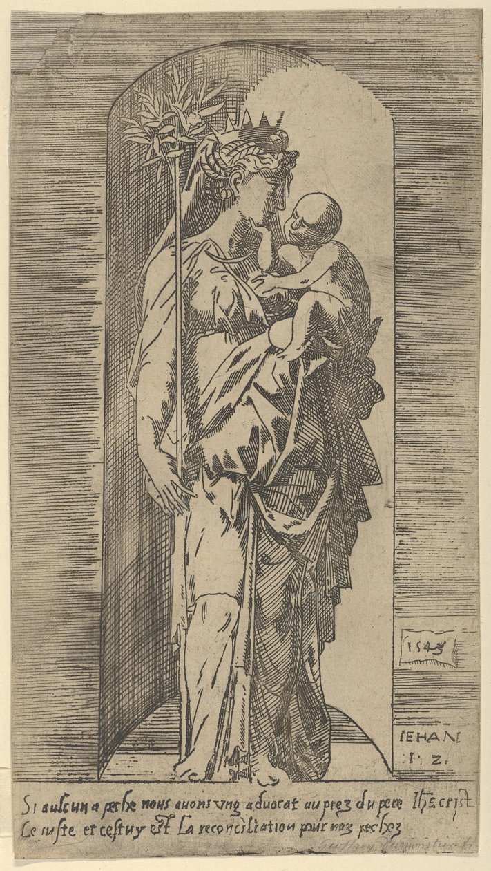 La Virgen y el Niño en un nicho, 1543 de Geoffroy Dumoûtier