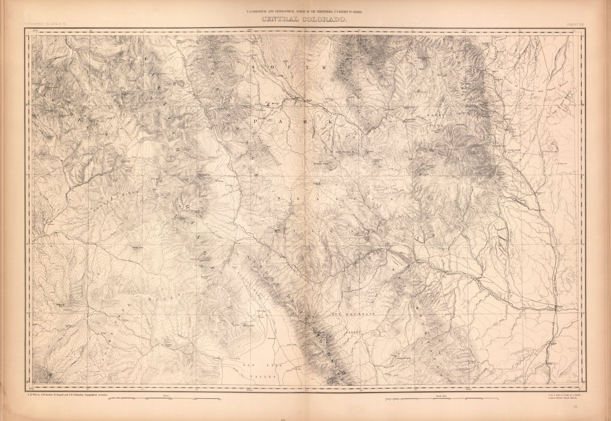 Atlas geológico y geográfico de Colorado y partes del territorio adyacente de Geological And Geographical Survey Of The Territories