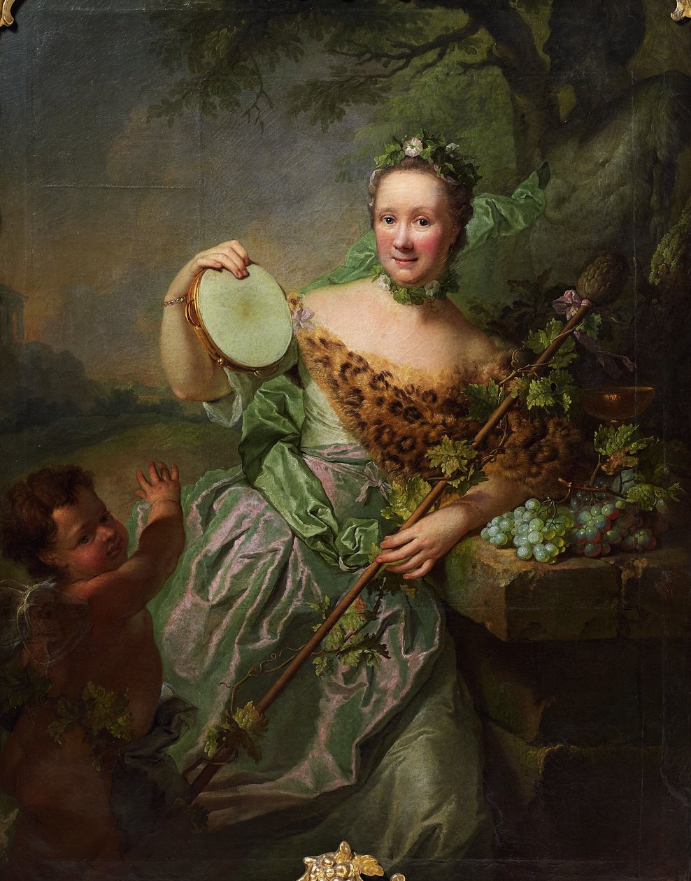 Retrato de Anna Regina von Olthoff como bacante de Georg David Matthieu