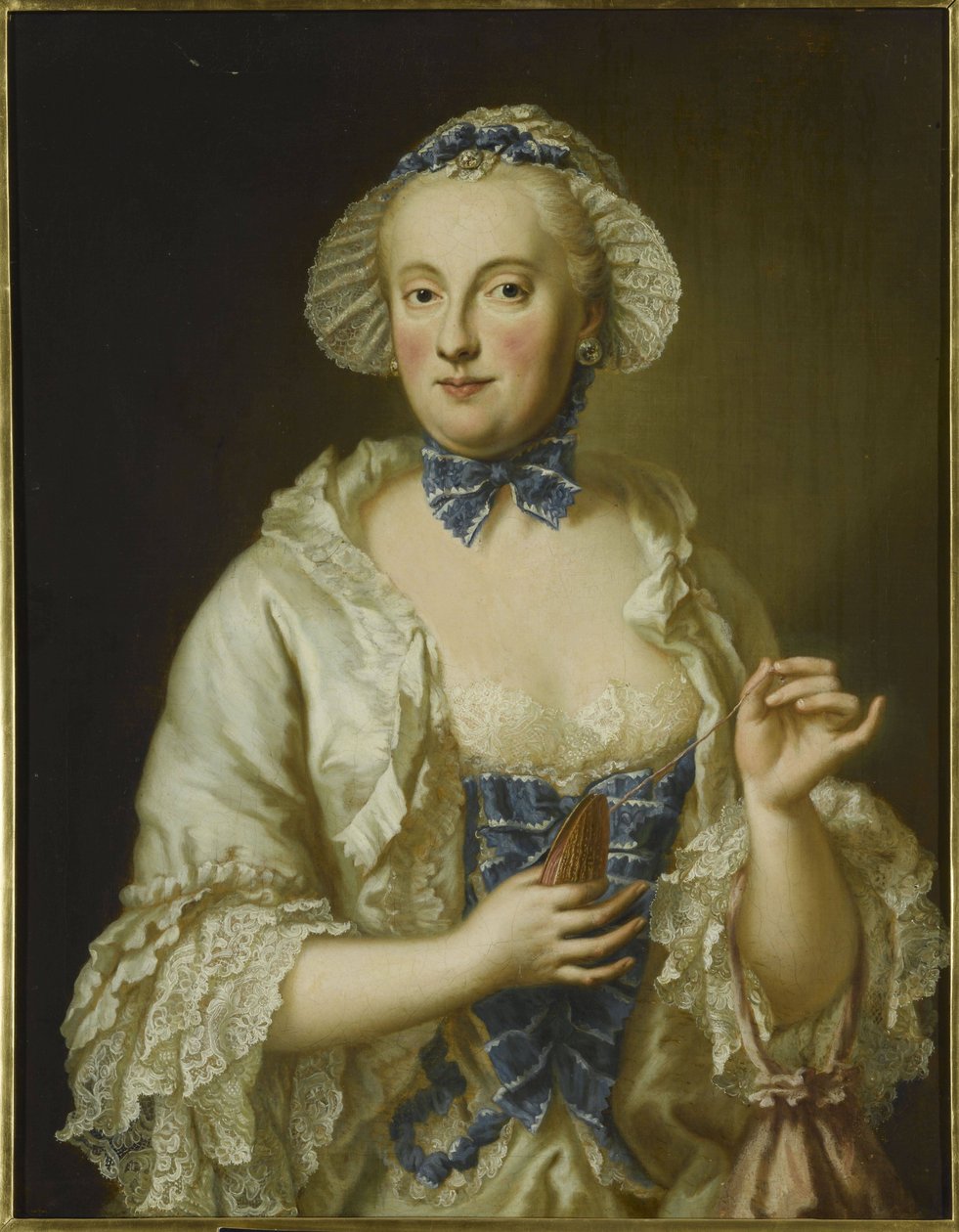 Retrato de la Princesa Charlotte Amalie de Hesse-Philippsthal (1730-1801) o Maria Anna Sophia de Sajonia (1728-1797) de Georg Desmarees