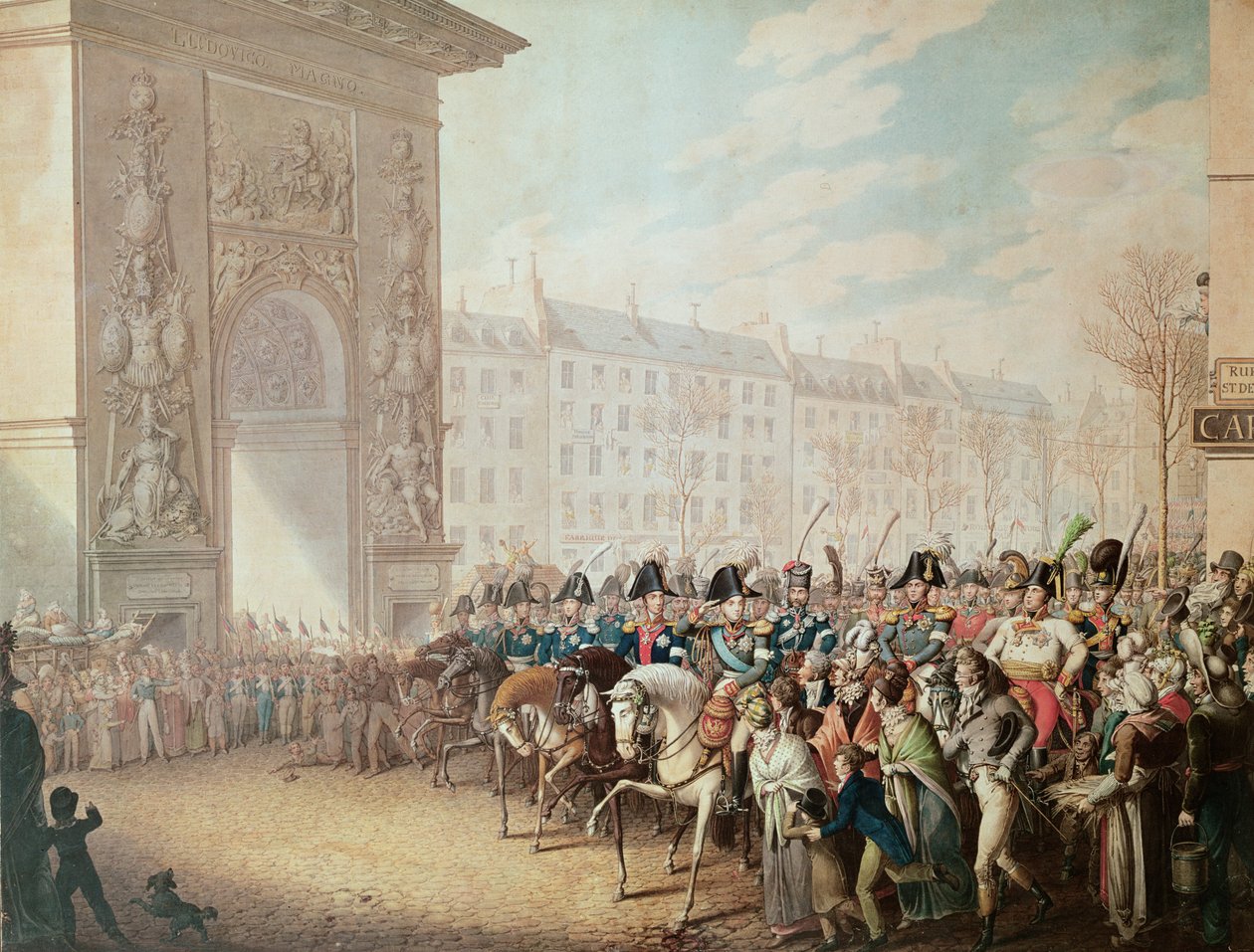 La entrada de los emperadores en París de Georg Emanuel Opitz