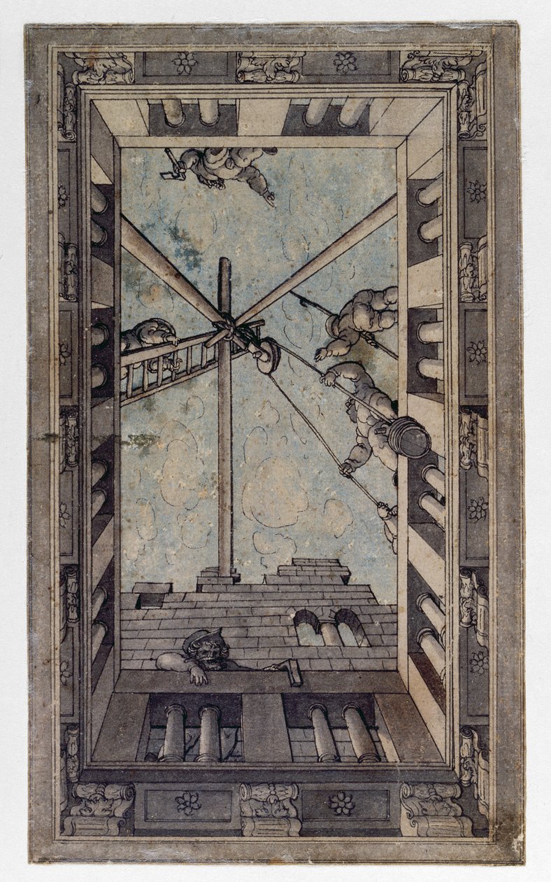 Diseño en Perspectiva para un Techo de Georg Pencz