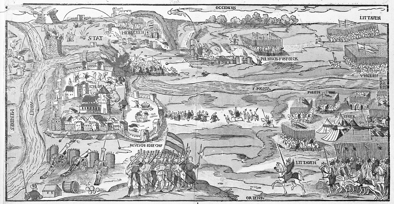 El asedio de Polotsk en 1579 de Georg the elder Mack