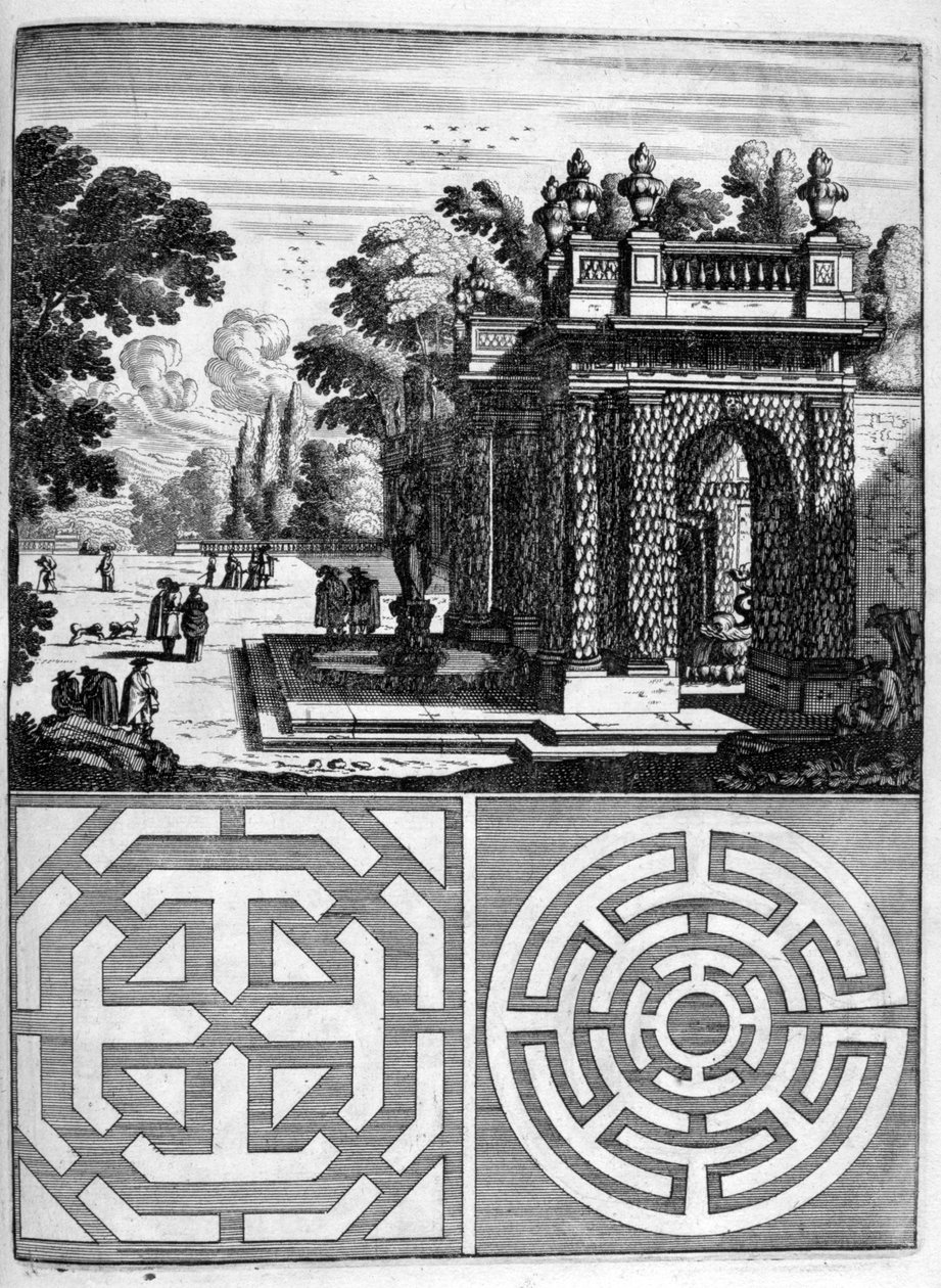 Diseño de casa y jardín, 1664 de Georg Andreas Bockler