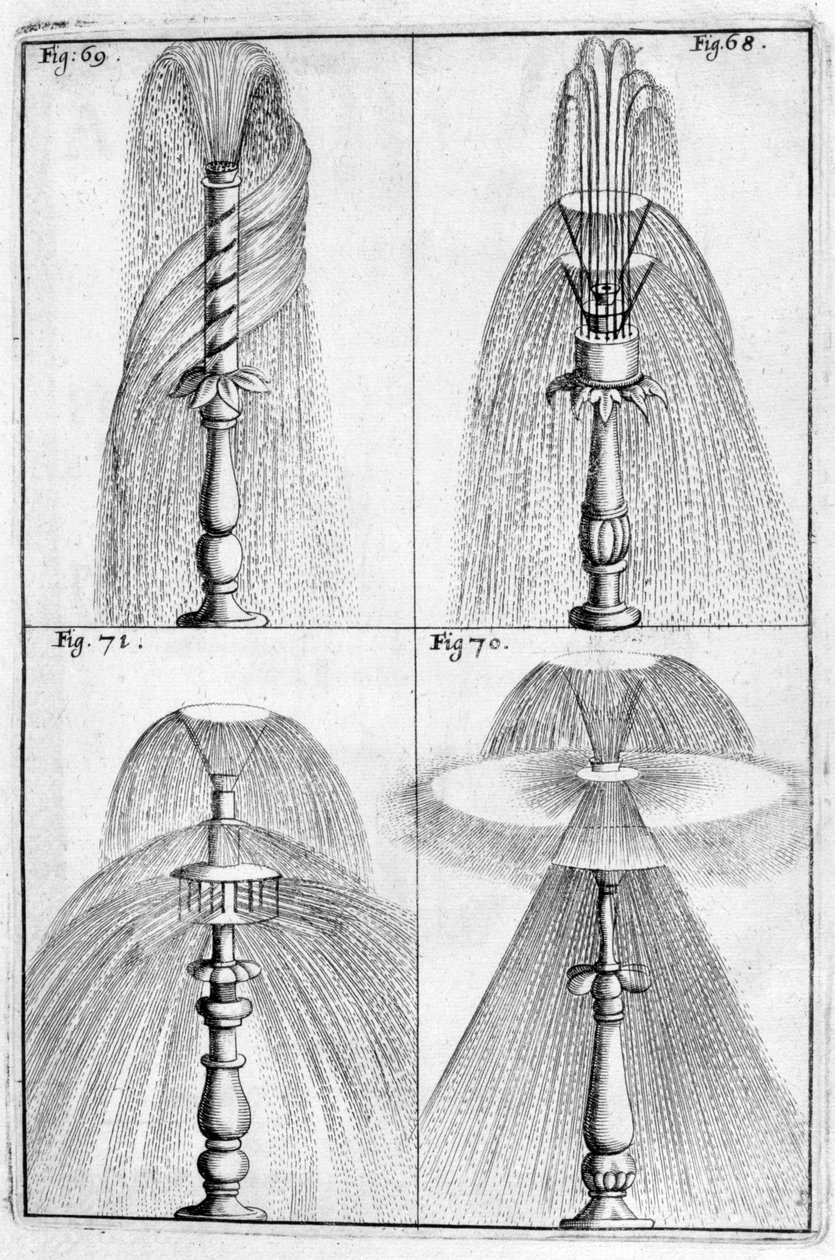 Diseño de fuente ornamental, 1664 de Georg Andreas Bockler