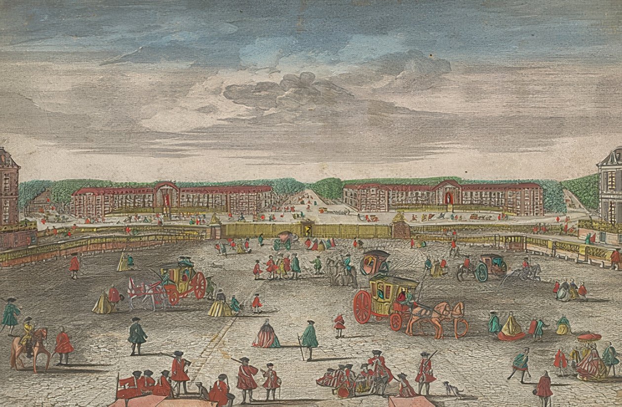 Vista de los establos del Palacio de Versalles de Georg Balthasar Probst
