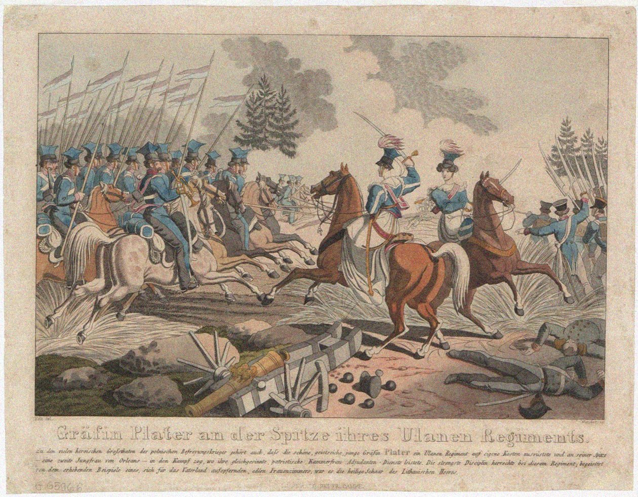 Emilia Plater en el levantamiento de noviembre de 1831 de Georg Benedikt Wunder