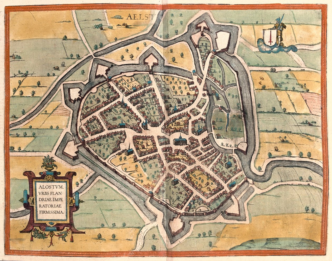 Aalst, Bélgica - en "Civitates Orbis Terrarum" de Georg Braun, Colonia 1617 de Georg Braun