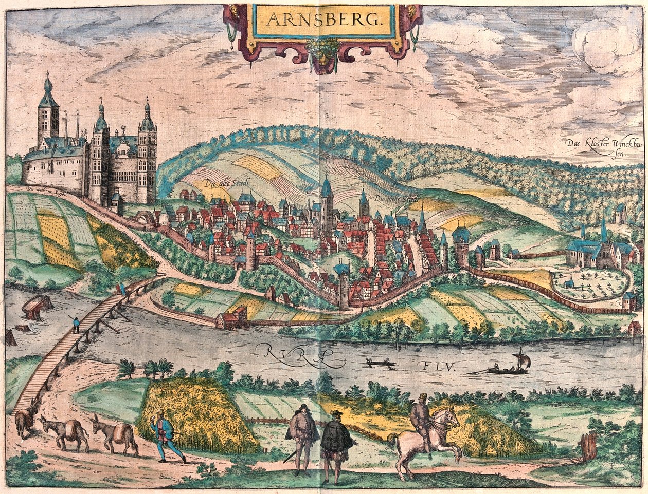 Arnsberg, Alemania - en "Civitates Orbis Terrarum" de Georg Braun, Colonia 1617 de Georg Braun