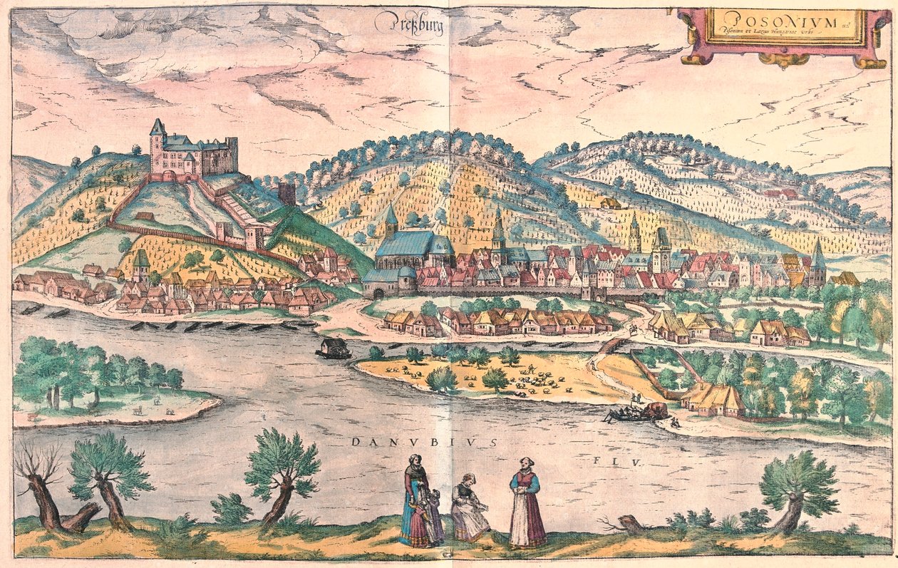 Bratislava, Eslovaquia - en "Civitates Orbis Terrarum" de Georg Braun, Colonia 1617 de Georg Braun