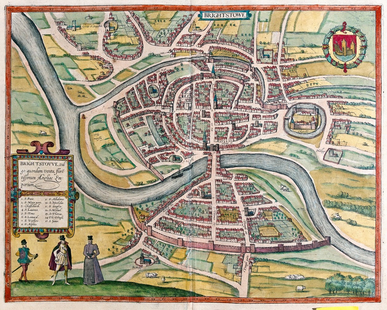 Bristol - Gran Bretaña, en "Civitates Orbis Terrarum" de Georg Braun, Colonia 1617 de Georg Braun