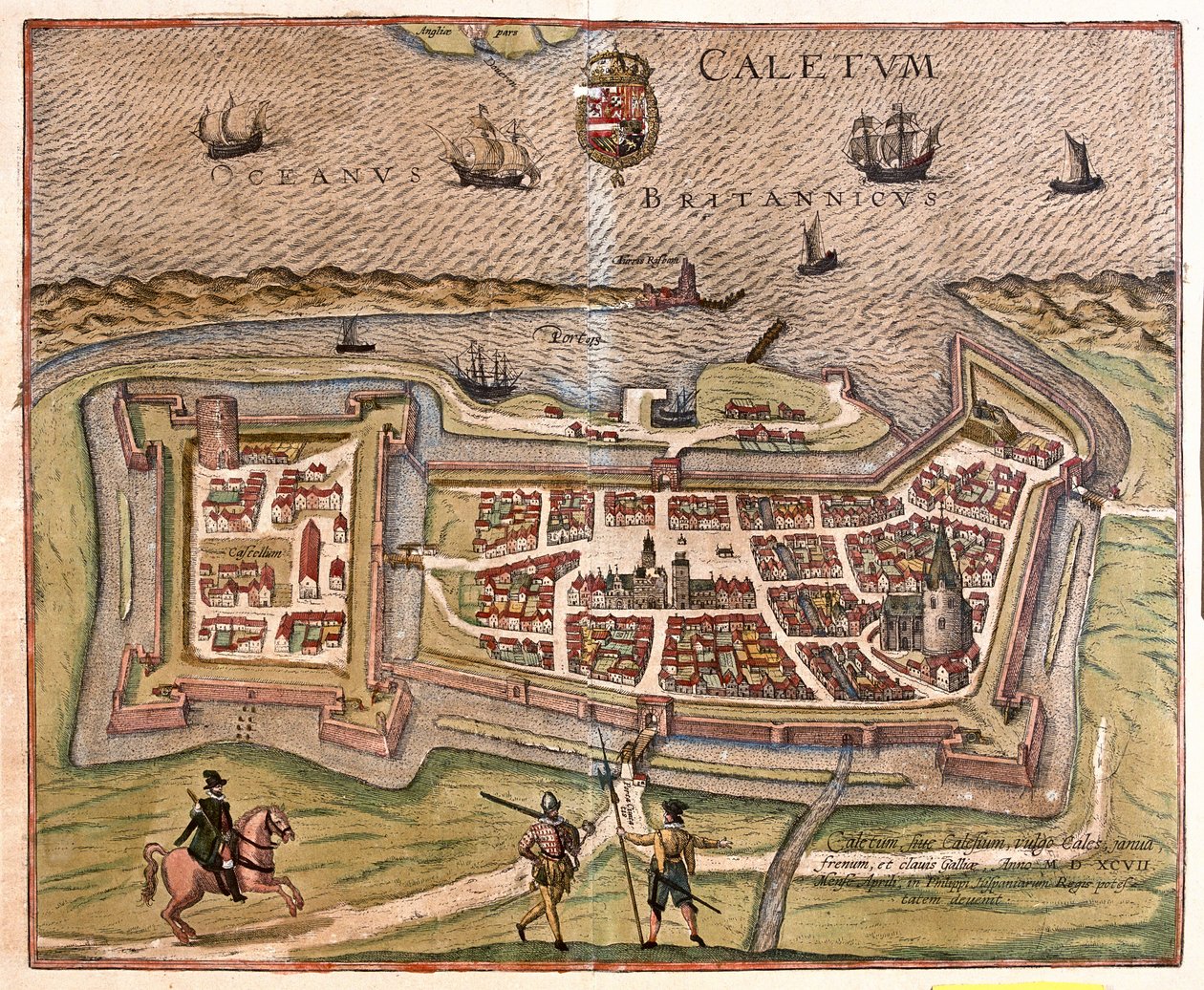Calais, Francia - en "Civitates Orbis Terrarum" de Georg Braun, Colonia 1617 de Georg Braun