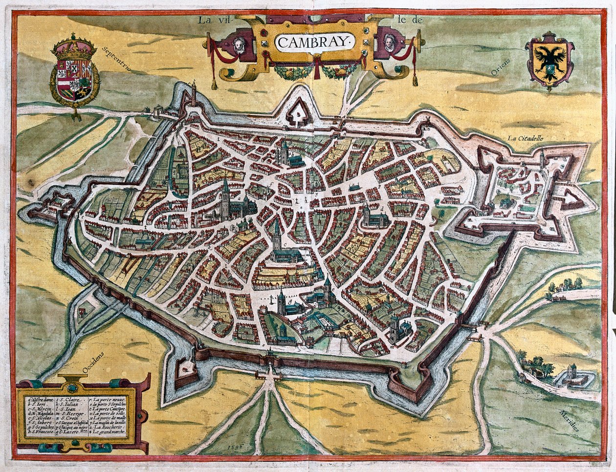 Cambrai, Francia - en "Civitates Orbis Terrarum" de Georg Braun, Colonia 1617 de Georg Braun