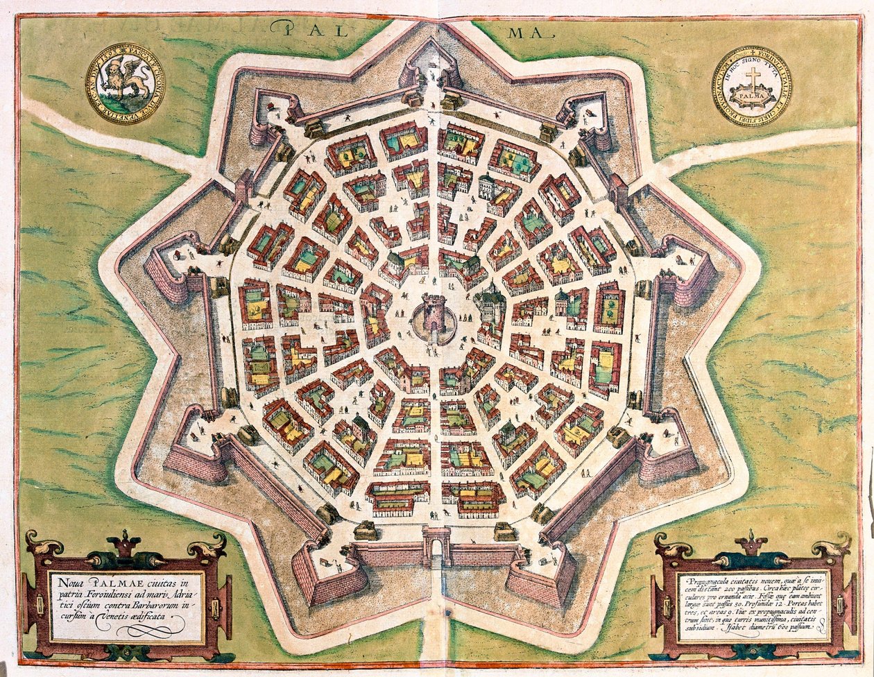 Catania con el monte Etna de fondo, Italia- en "Civitates Orbis Terrarum" de Georg Braun, Colonia de Georg Braun