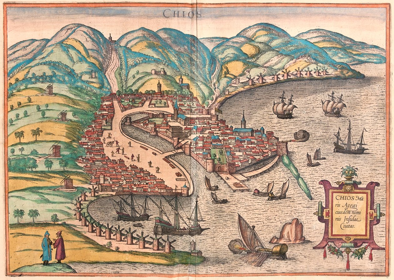 Quíos, Grecia - en "Civitates Orbis Terrarum" de Georg Braun, Colonia 1617 de Georg Braun