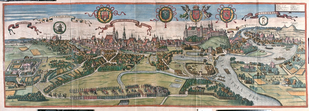 Cracovia, Polonia - en "Civitates Orbis Terrarum" de Georg Braun, Colonia 1617 de Georg Braun