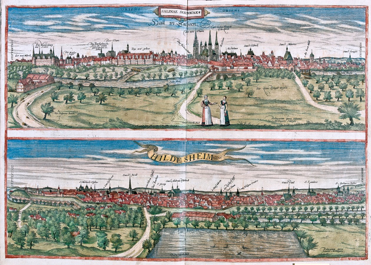 Hildescheim, Alemania - en "Civitates Orbis Terrarum" de Georg Braun, Colonia 1617 de Georg Braun