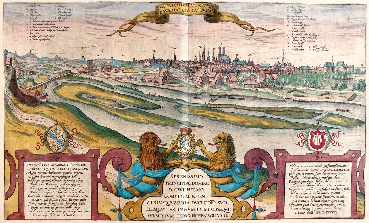 Múnich, Alemania - en "Civitates Orbis Terrarum" de Georg Braun, Colonia 1617 de Georg Braun