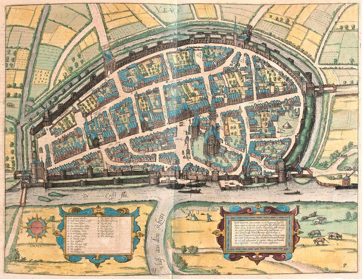 Neuss, Alemania - en "Civitates Orbis Terrarum" de Georg Braun, Colonia 1617 de Georg Braun