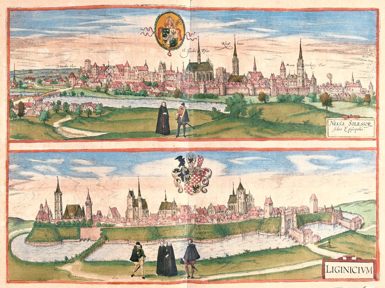 Nysa - Legnica, Polonia - en "Civitates Orbis Terrarum" de Georg Braun, Colonia 1617 de Georg Braun