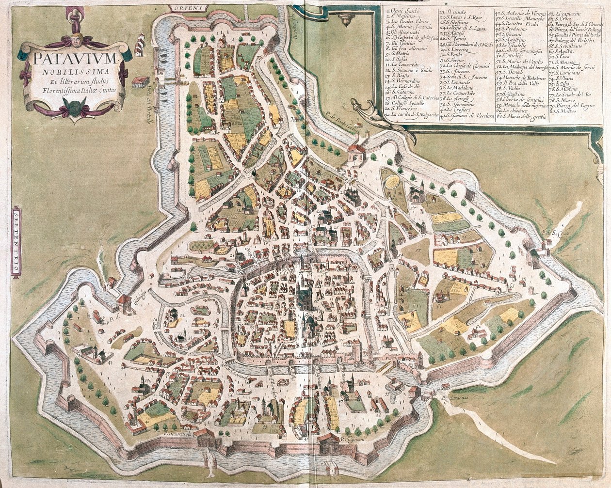 Padua, Italia - en "Civitates Orbis Terrarum" de Georg Braun, Colonia 1617 de Georg Braun