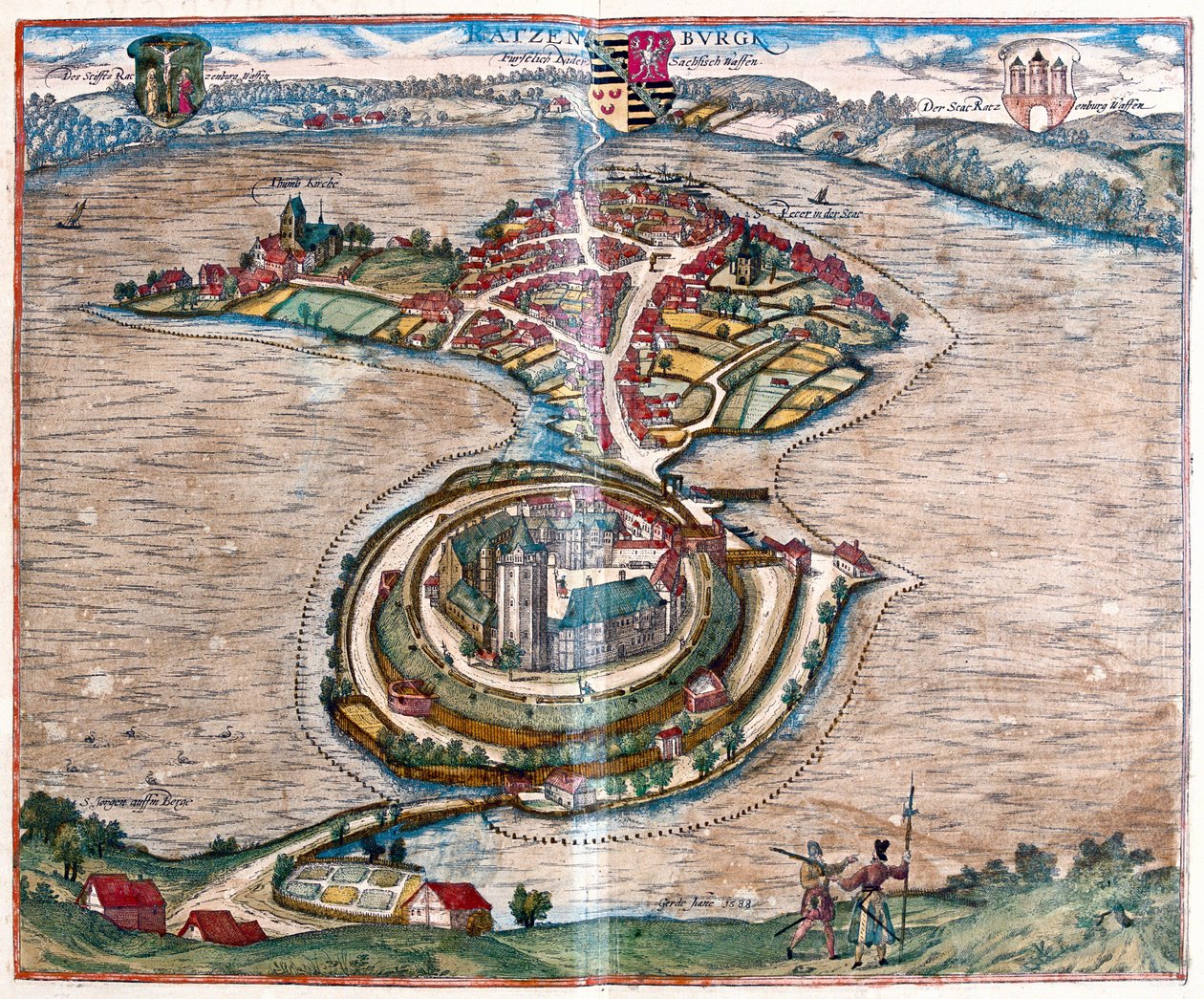 Ratzeburg, Alemania - en "Civitates Orbis Terrarum" de Georg Braun, Colonia 1617 de Georg Braun