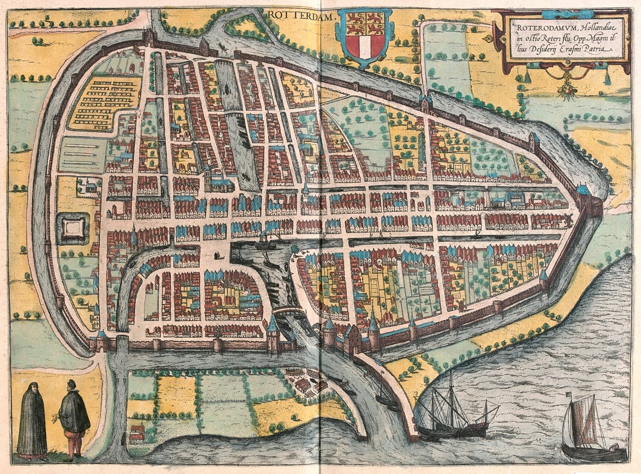 Rotterdam, Países Bajos - en "Civitates Orbis Terrarum" de Georg Braun, Colonia 1617 de Georg Braun