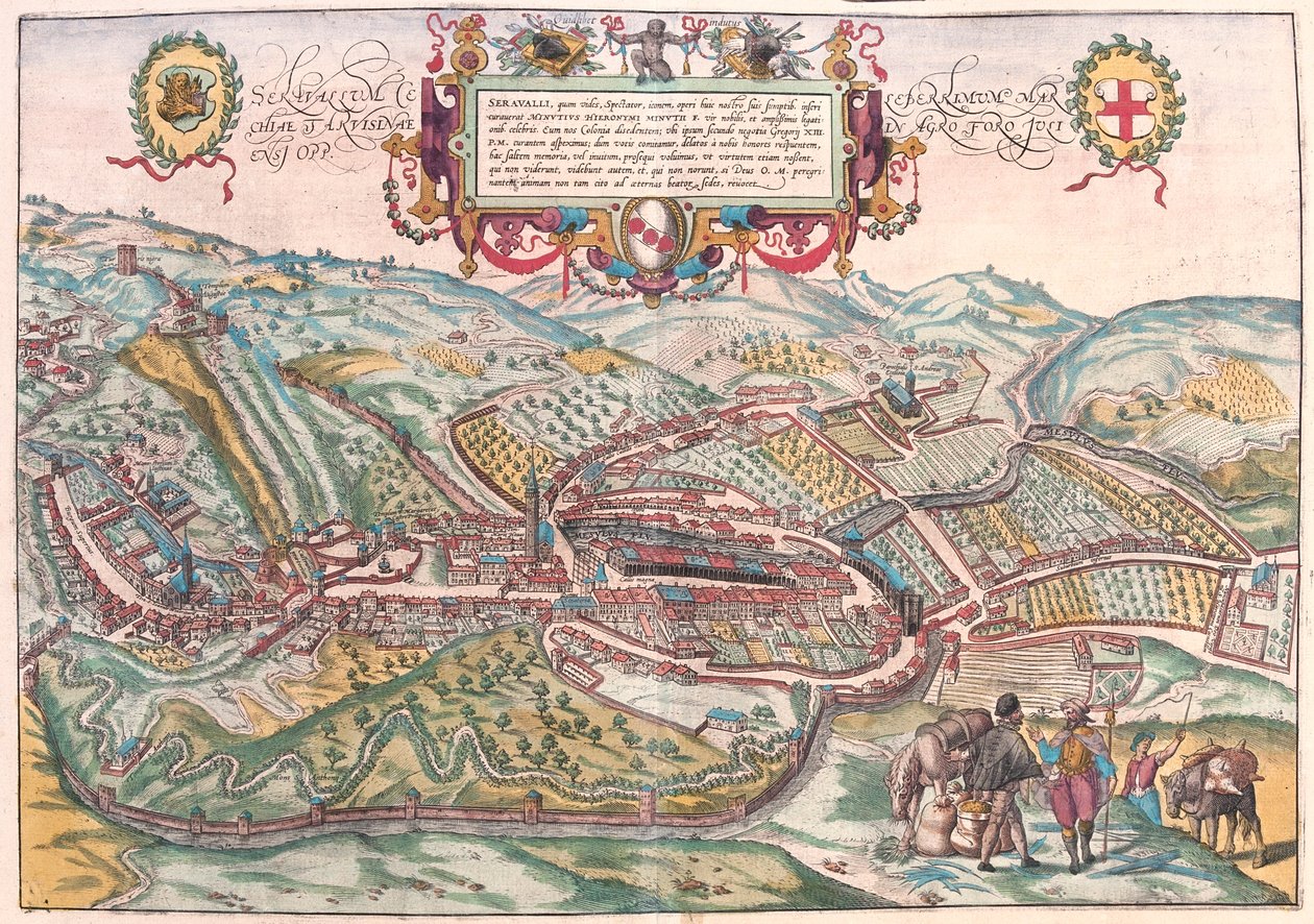 Serravalle, Vittorio Veneto (Treviso), Italia - en "Civitates Orbis Terrarum" de Georg Braun, Colonia 1617 de Georg Braun