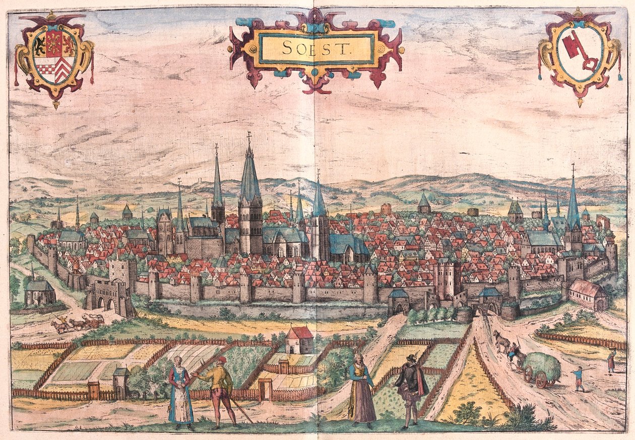 Soest, Alemania - en "Civitates Orbis Terrarum" de Georg Braun, Colonia 1617 de Georg Braun