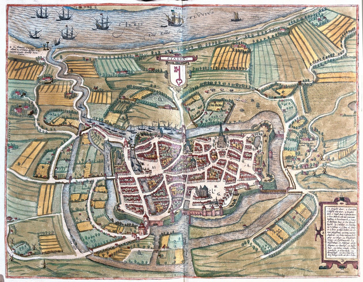 Staden, Alemania - en "Civitates Orbis Terrarum" de Georg Braun, Colonia 1617 de Georg Braun
