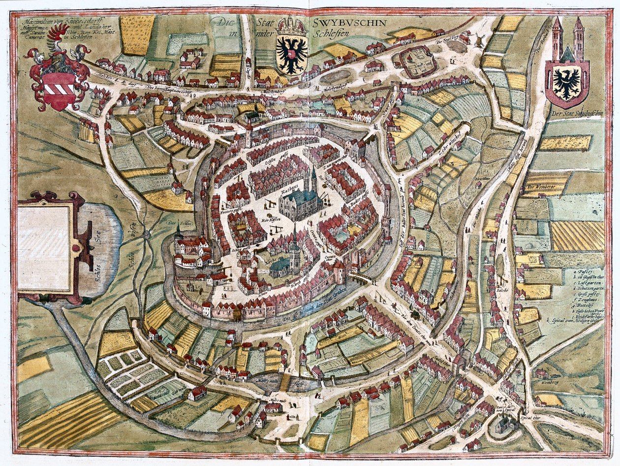 Swiebodzin, Polonia - en "Civitates Orbis Terrarum" de Georg Braun, Colonia 1617 de Georg Braun