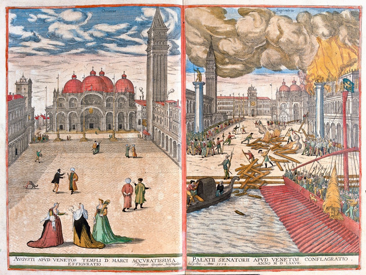 Venecia - San Marcos, Italia - en "Civitates Orbis Terrarum" de Georg Braun, Colonia 1617 de Georg Braun